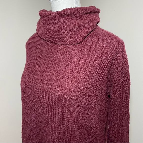 Madewell Burgundy Turtleneck Knit Sweater xsmall - Picture 6 of 12
